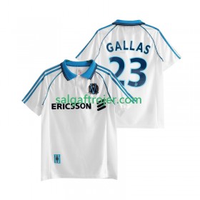 Olympique de Marseille Gallas 23 1999 Fodboldtrøjer Retro Hjemmebanesæt 1998 Kort ærmer